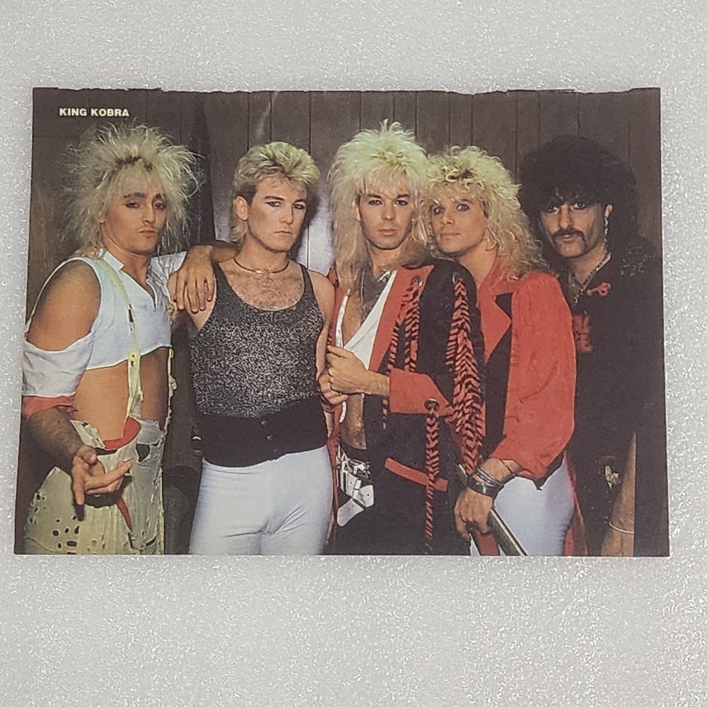 King Kobra Hair Band Vintage Poster Clipping 8x10 1980s Glam Metal Art